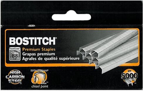 Value Pack of 6 Boxes Stanley Bostitch B8 PowerCrown Premium 1/4" Staples (STCRP21151/4) in Saudi Arabia