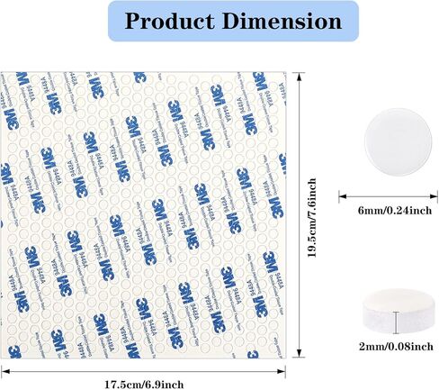 JULBEAR 2880 Pieces Foam Dots, Double Sided Foam Dots Strong Adhesive 3D Foam Pop Dots Adhesive Mount Sticky Dots for DIY Art Crafts Office Supplies Round 0.24 Inch in Kuwait