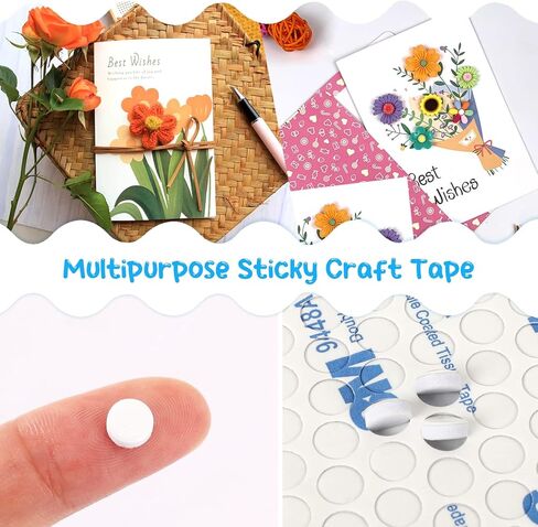 JULBEAR 2880 Pieces Foam Dots, Double Sided Foam Dots Strong Adhesive 3D Foam Pop Dots Adhesive Mount Sticky Dots for DIY Art Crafts Office Supplies Round 0.24 Inch in Kuwait