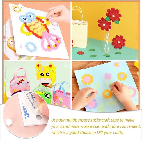 JULBEAR 2880 Pieces Foam Dots, Double Sided Foam Dots Strong Adhesive 3D Foam Pop Dots Adhesive Mount Sticky Dots for DIY Art Crafts Office Supplies Round 0.24 Inch in Kuwait