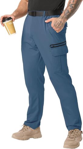 Hiking Pants Men Lightweight Tactical Pants for Men Stretch Mens Cargo Work Pants Quick Dry Travel Pants Men in Saudi Arabia