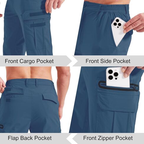 Hiking Pants Men Lightweight Tactical Pants for Men Stretch Mens Cargo Work Pants Quick Dry Travel Pants Men in Saudi Arabia