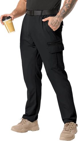 Hiking Pants Men Lightweight Tactical Pants for Men Stretch Mens Cargo Work Pants Quick Dry Travel Pants Men in Saudi Arabia