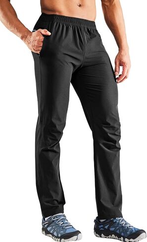 Haimont Men's Nylon Hiking Stretch Pants, Outdoor Quick Dry UPF50 Pants with Zipper Pockets, Lightweight, Water Resistant in Saudi Arabia