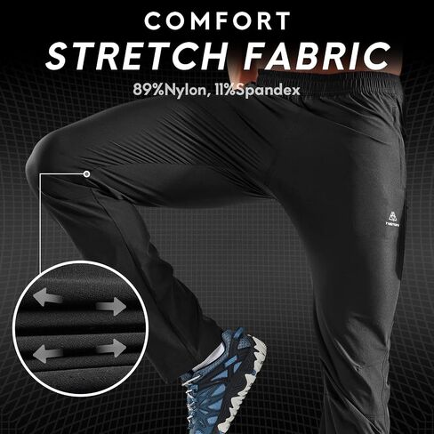 Haimont Men's Nylon Hiking Stretch Pants, Outdoor Quick Dry UPF50 Pants with Zipper Pockets, Lightweight, Water Resistant in Saudi Arabia