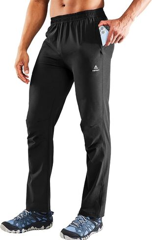 Haimont Men's Nylon Hiking Stretch Pants, Outdoor Quick Dry UPF50 Pants with Zipper Pockets, Lightweight, Water Resistant in Saudi Arabia