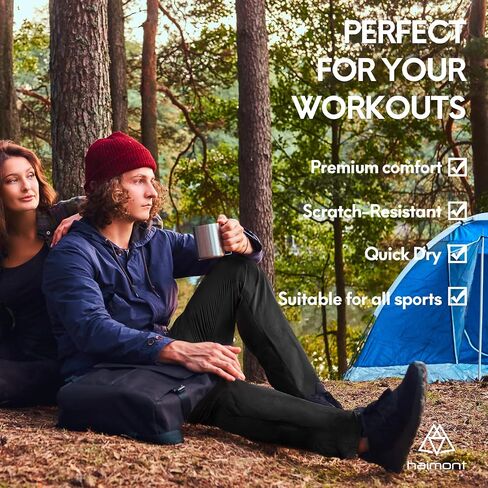 Haimont Men's Nylon Hiking Stretch Pants, Outdoor Quick Dry UPF50 Pants with Zipper Pockets, Lightweight, Water Resistant in Saudi Arabia
