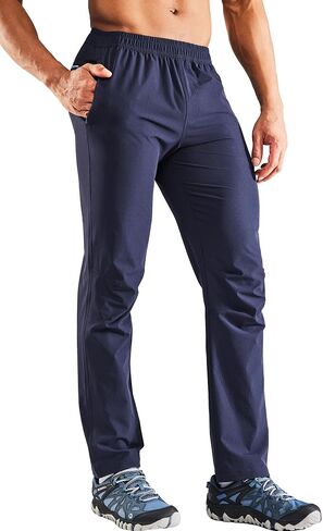 Haimont Men's Nylon Hiking Stretch Pants, Outdoor Quick Dry UPF50 Pants with Zipper Pockets, Lightweight, Water Resistant in Saudi Arabia