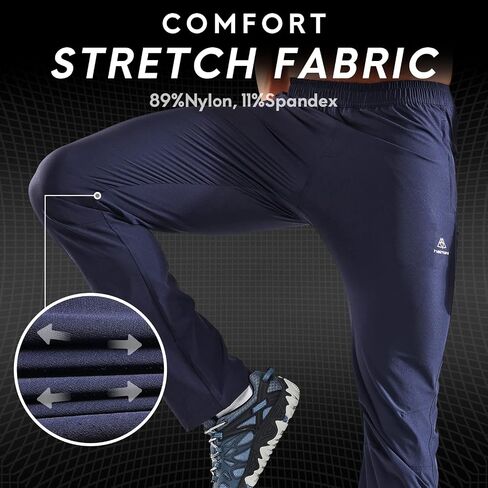 Haimont Men's Nylon Hiking Stretch Pants, Outdoor Quick Dry UPF50 Pants with Zipper Pockets, Lightweight, Water Resistant in Saudi Arabia