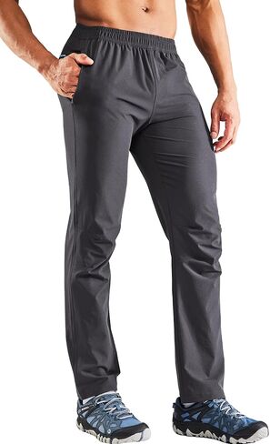 Haimont Men's Nylon Hiking Stretch Pants, Outdoor Quick Dry UPF50 Pants with Zipper Pockets, Lightweight, Water Resistant in Saudi Arabia