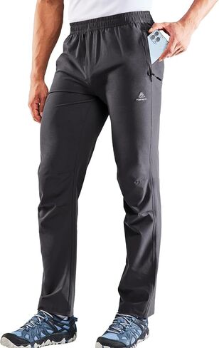 Haimont Men's Nylon Hiking Stretch Pants, Outdoor Quick Dry UPF50 Pants with Zipper Pockets, Lightweight, Water Resistant in Saudi Arabia