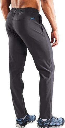 Haimont Men's Nylon Hiking Stretch Pants, Outdoor Quick Dry UPF50 Pants with Zipper Pockets, Lightweight, Water Resistant in Saudi Arabia