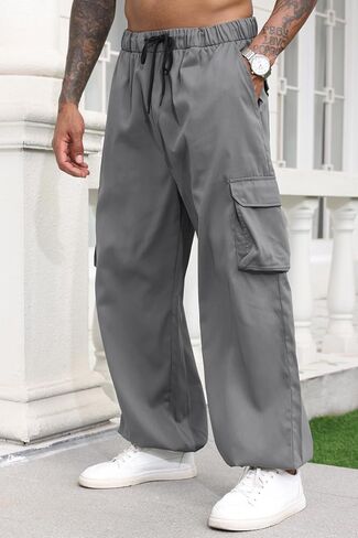 السراويل البضائع الرجالية المشي لمسافات طويلة Sweatpants ركض الهيب هوب فضفاض الحريم العمل رياضي فضفاض صالح في الهواء الطلق بنطلون مع جيوب in Kuwait