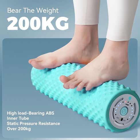 أسطوانة إسفنجية اهتزازية 4 سرعات، ترقية مدمجة محمولة 11.8 × 3.4 بوصة، أسطوانة إسفنجية كهربائية، أسطوانة تدليك عالية الكثافة للعضلات، تدليك عميق للياقة البدنية، شحن أسطوانة إسفنجية تستخدم للعلاج الطبيعي in Kuwait