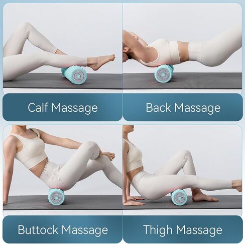 أسطوانة إسفنجية اهتزازية 4 سرعات، ترقية مدمجة محمولة 11.8 × 3.4 بوصة، أسطوانة إسفنجية كهربائية، أسطوانة تدليك عالية الكثافة للعضلات، تدليك عميق للياقة البدنية، شحن أسطوانة إسفنجية تستخدم للعلاج الطبيعي in Kuwait