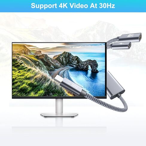 محول Basesailor USB C إلى HDMI مع منفذ شاحن PD 100 وات، محول 2 في 1 من النوع C إلى 4K MHL HDMI أنثى، Thunderbolt 3 لهاتف iPhone 15 Pro Max Plus، MacBook، ipad Air 5 Mini 6، Galaxy، Steam Deck، ROG حليف in Kuwait