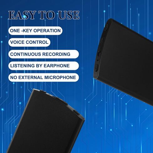 2 Pcs 32GB Voice Activated Recorder Digital Hidden Voice Recorder with 348 Hours Recording Storage Audio Recording Device Mini Recorder with 36 Hours Long Lasting Battery for Lecture Interview in Saudi Arabia