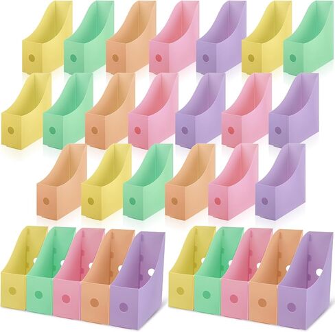 10 Pack Plastic Magazine Holders 5 Light Colors Magazine Storage Box File Organizer Folder Book Holder for Desk Desktop Document Organizer for Office School in Saudi Arabia