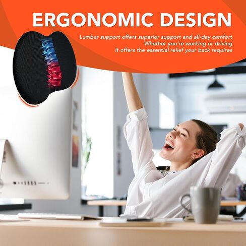 وسادة مقعد السيارة: وسائد مقعد السائق مكونة من قطعتين - وسائد سيارة من الإسفنج الذكي لتخفيف آلام المؤخرة/عرق النسا - وسائد قيادة للسيارة والشاحنات والمكتب - أسود in Kuwait