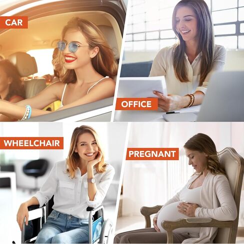 وسادة مقعد السيارة: وسائد مقعد السائق مكونة من قطعتين - وسائد سيارة من الإسفنج الذكي لتخفيف آلام المؤخرة/عرق النسا - وسائد قيادة للسيارة والشاحنات والمكتب - أسود in Kuwait