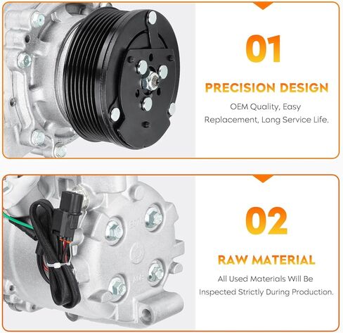 ضاغط التيار المتردد وقابض تكييف الهواء لـ Acura ILX 2.0L 2013 2014 2015، Honda Civic 1.8L 2012 2013 2014 2015، 16003527-101 102 103 104، 38810R1AA01 in Kuwait