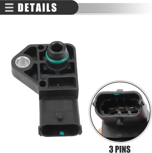 Motoforti MAP Manifold Air Pressure Sensor, Manifold Absolute Pressure Sensor Replacement, for Buick LaCrosse 2005-2008, Plastic, Black in Saudi Arabia