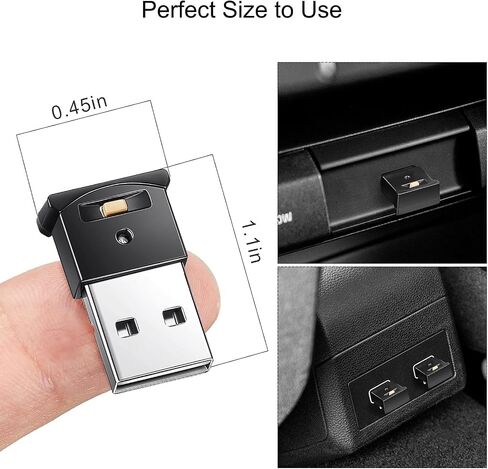 قطعتان من مصابيح LED USB الصغيرة - إضاءة داخلية LED للسيارة RGB، مصابيح LED ذكية بتيار مستمر 5 فولت للوحة مفاتيح الكمبيوتر المحمول، مصباح ليلي لتزيين المكتب المنزلي، سطوع قابل للتعديل مع 8 ألوان in Saudi Arabia