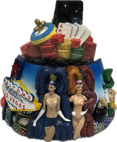 Las Vegas Musical Snow Globe Snow Dome - 100 mm - Glass Globe - The Entertainer Song in Saudi Arabia