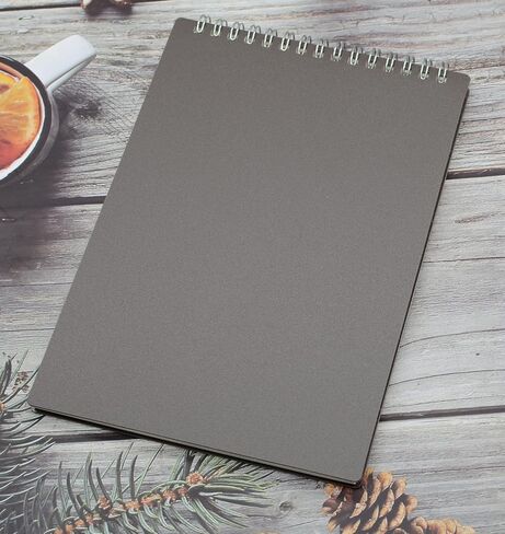 Yansanido Top Bound Spiral Notebook, 3 Pcs 3 Color A5 Size Thick Plastic Hardcover 8mm Ruled Paper 80 Sheets (160 Pages) Journal for School and Office Supplies (Dark Color) in Saudi Arabia