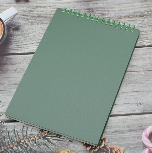 Yansanido Top Bound Spiral Notebook, 3 Pcs 3 Color A5 Size Thick Plastic Hardcover 8mm Ruled Paper 80 Sheets (160 Pages) Journal for School and Office Supplies (Dark Color) in Saudi Arabia