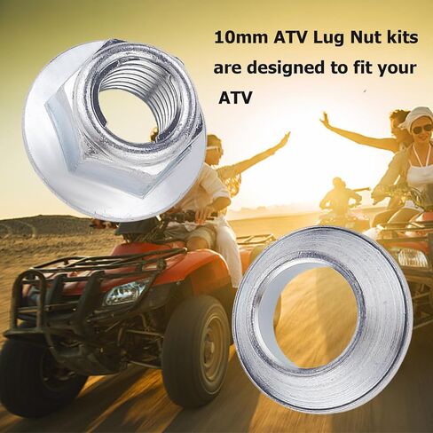 مجموعة صواميل قفل M10x1.25 ATV لياماها بلاستر بانشي رابتور واريور YFZ450 YFZ660 كاواساكي 400 سوزوكي 400 in Saudi Arabia
