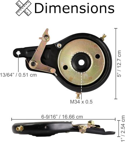 مجموعة فرامل أسطوانة خلفية 80 مم من AlveyTech - بديل لدراجة Schwinn Meridian Trike، صاروخ Mod Pocket Razor، سكوتر كهربائي، أجزاء دراجة إلكترونية صغيرة، مجموعة سكوتر قابلة للطي، فرامل محور الدراجة الترابية in Kuwait