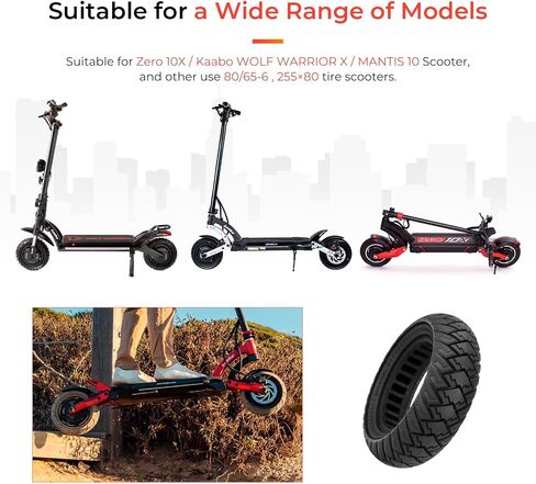 10 × 3 سكوتر بإطار صلب 10 بوصة عجلات سكوتر كهربائية ملحقات بديلة مناسبة لإطار Zero 10x Kaabo WOLF WARRIOR MANTIS Scooter 80/65-6,255 * 80 in Saudi Arabia