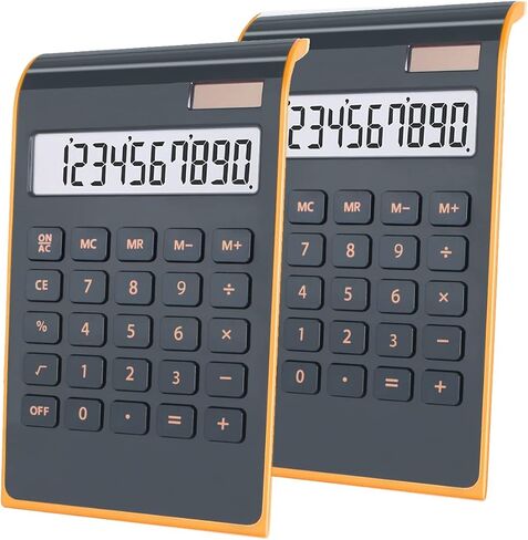 Office Calculator,BESTWYA 10-Digit Dual Power Business Handheld Desktop Calculator for Office Student (New Black,Pack of 2) in Saudi Arabia