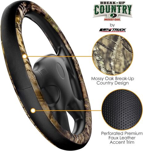 غطاء عجلة القيادة Mossy Oak من LPI Truck؛ مادة أكسفورد 600D شديدة التحمل مع تصميم مموه من خشب البلوط المطحلب؛ يناسب جميع الشاحنات الكبيرة وسيارات الدفع الرباعي ذات حجم عجلة القيادة من 15.5 إلى 16 بوصة in Kuwait