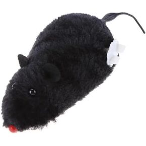 Black Clockwork Mouse Toy, Cat Mice Toys, Cat Plush Mouse Hunting Toy, Clockwork Mouse Running Toy, Wind Up Indoor Plush Mice Wind-up Pet Toys, Realistic Mouse Racing Toy for Kitten, Indoor Cat，Toys