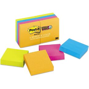 Post-it 6228SSAU Super Sticky Notes, Ultra, 2-Inch x2-Inch , 8/PK, Assorted