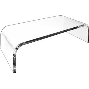 AMT Premium Acrylic Clear Monitor Riser Laptop/PC/Multimedia Monitor Stand for Home Office