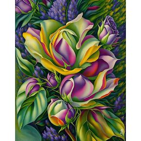 Ingooood Jigsaw Puzzle 1000 Pieces - Fantasy Series - Roses Puzzle Entertainment Toys for Adult Puzzles for Home Decoration, Family Puzzle Perfect for Game Nights (January Rose)