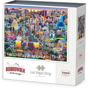 Las Vegas Strip by Boardwalk - 1000 Piece Jigsaw Puzzle for Adults, Made in USA
