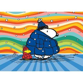 Ceaco - Peanuts - Puffer Coat - 500 Piece Jigsaw Puzzle – Oversized Pieces – Easy to Hold – EZ Hold