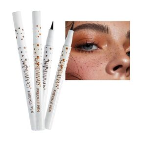 Dark Brown Natural Freckle Pen，Lifelike Freckle Makeup Pen，Long Lasting Waterproof and Quick Drying Makeup Effect，Suitable for Daily and Party Makeup，Create a Real Natural Freckle Effect