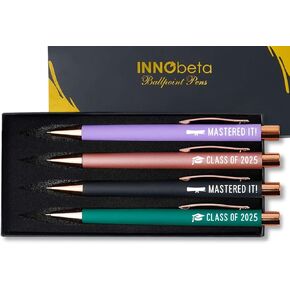 Master Graduation Gifts 2025 - Mastered It, Funny Graduation Gifts, Ballpoint Pen Set of 4, Funny Inspirational Pen, Office Tools for Graduation