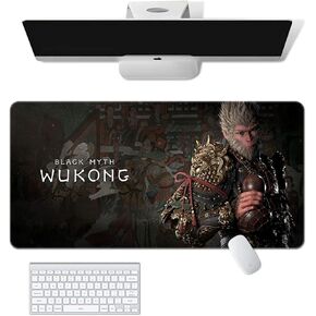 Game Black Myth: Wukong Mouse Pad Rubber Mouse Mat Anti-Slip Cool Monkey Desktop (005, 24 * 12 in)