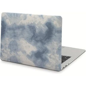 Compatible with MacBook Air 13 inch Case 2022, 2021-2018 Release A2337 M1 A2179 A1932 Retina Display Touch ID, Leather Tactile Case, Blue