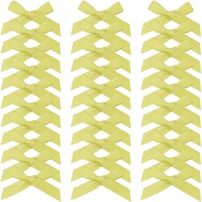 50 PCS 2 inch Pre-tie Forest Green Satin Ribbon Mini Bows for DIY Crafts Sewing Bakery Candy Bags Gift Wrapping Wedding Decor