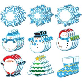 36Pcs Christmas Sticky Notes 720 Sheets Winther Snowflake Snowman Note Pads Party Favor Pack Creative Cute Page Markers Self-Adhesive Memo Notes for Xmas Kids Adults Teacher Office School Supplies