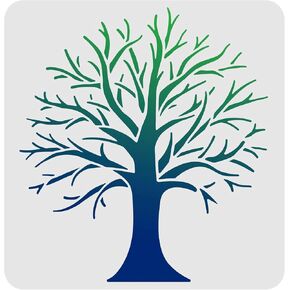 FINGERINSPIRE Tree Stencils Template 11.8x11.8inch Plastic Tree Branches Drawing Painting Stencils Square Reusable Stencils for Painting on Wood, Floor, Wall and Tile