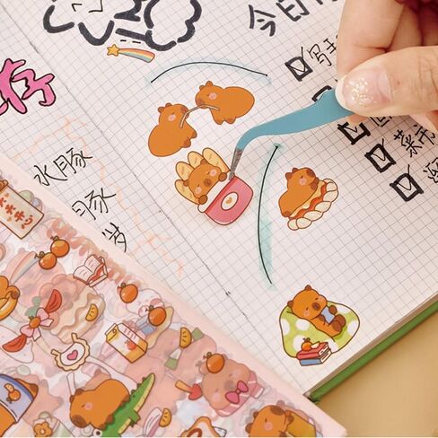 30 Sheets Cute Capybara Stickers for Kids Girls Kawaii Panda Stickers Waterproof Cartoon Animal Stickers DIY Decorative Adhesive Sticker for Phone Case Stationery Party Gifts (Capybara) in Saudi Arabia