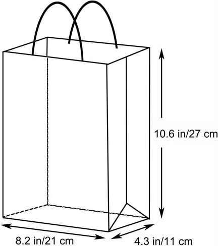 AZOWA Gift Bags Small Kraft Paper Bags with Handles (5 x 3.1 x 8.2 in, Green, 12 Pcs) in Kuwait